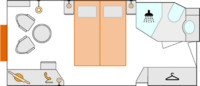 2-Bett-Außenkabine mit Fenster 15.5 A m² 2-Bett-Außenkabine mit Fenster 15.5 A m²