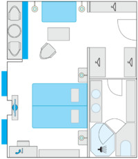 2-Bett-Balkonsuite mit Balkon 26 F m² 2-Bett-Balkonsuite mit Balkon 26 F m²