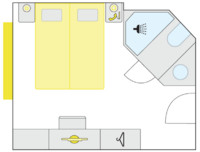 2-Bett Außenkabine mit Fenster 14.5 S m² 2-Bett Außenkabine mit Fenster 14.5 S m²