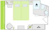 2-Bett-Außenkabine mit französischem Balkon 14.5 D m²