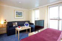 2-Bett-Juniorsuite mit französischem Balkon 21 E m² 2-Bett-Juniorsuite mit französischem Balkon 21 E m²