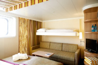 2-Bett-Familienkabine mit 3 Zusatzbetten 28 G m² 2-Bett-Familienkabine mit 3 Zusatzbetten 28 G m²