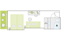 2-Bett-Außenkabine mit französischem Balkon 14.5 D m² 2-Bett-Außenkabine mit französischem Balkon 14.5 D m²