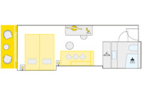 2-Bett-Außenkabine mit Panoramafenster 16 B m² 2-Bett-Außenkabine mit Panoramafenster 16 B m²