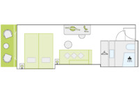 2-Bett-Außenkabine mit französischem Balkon 14.5 D m² 2-Bett-Außenkabine mit französischem Balkon 14.5 D m²